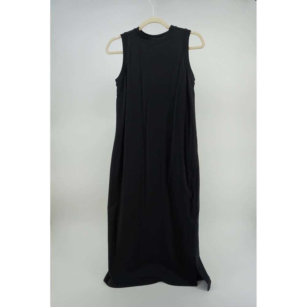 FLX High Neck Sleeveless Sporty Midi Dress Athleisure Black Size M